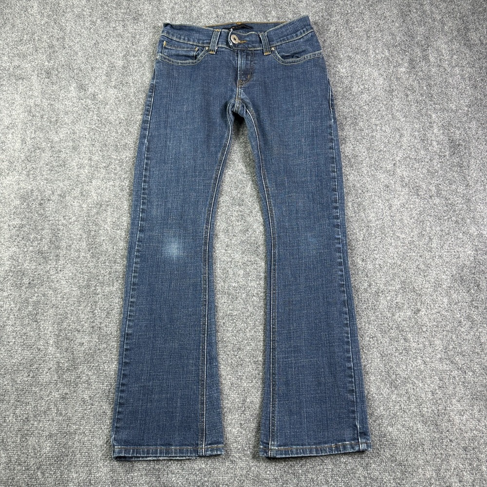 Levis 542 Womens Tilted Flare Jeans 4 Medium Wash Blue Low Rise Stretch Denim